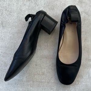 Everlane Italian Leather Black Day Heel